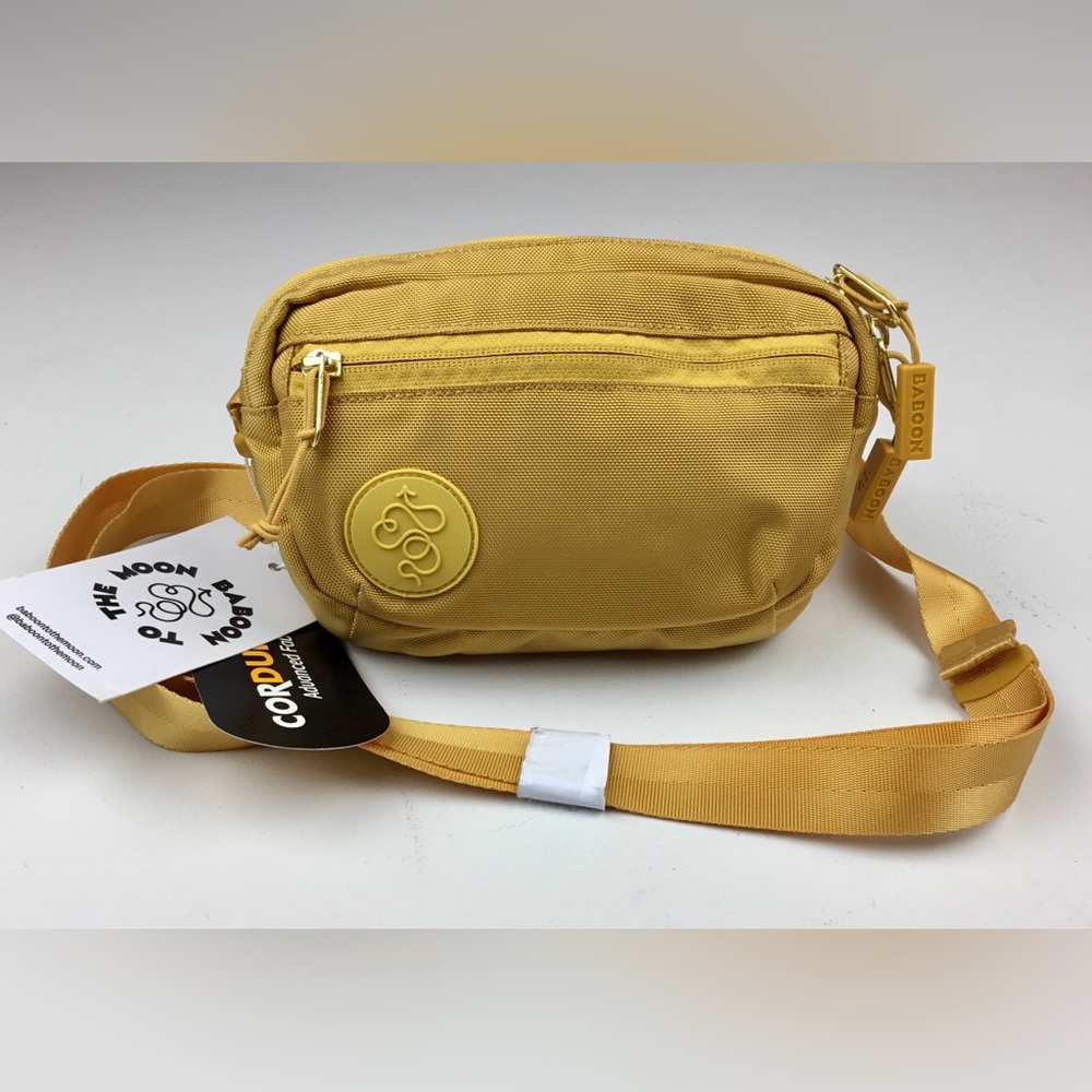 Baboon to the Moon Fanny Pack Mini - 1.5L Gold Waist Bag Adjustable Strap NWT